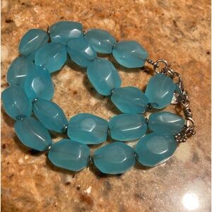 Sea glass double strand bracelet